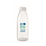 Plastikflasche aus RPET, BPA-frei und in vielen Farben, 500 ml farbe transparent Ansicht mit Druckbereich