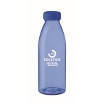 Plastikflasche aus RPET, BPA-frei und in vielen Farben, 500 ml farbe köngisblau Ansicht mit Druckbereich