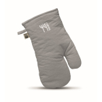 Kochhandschuh aus Bio-Baumwolle als Werbegeschenk, 170 g/m2 farbe grau Hauptansicht