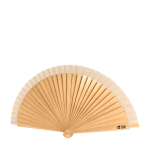 Holzfächer aus naturbelassenem Holz 23 cm farbe holzton Ansicht mit Druckbereich