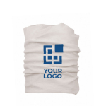 Sportlicher Halswärmer mit großzügig bedruckbarer Fläche farbe weiß Ansicht mit Druckbereich