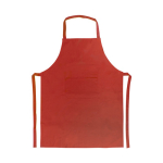 Einfache Kochschürze als Werbeartikel aus Polyester, 200 g/m2 farbe rot