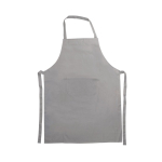 Einfache Kochschürze als Werbeartikel aus Polyester, 200 g/m2 farbe grau