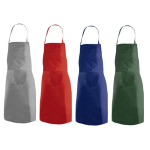 Einfache Kochschürze als Werbeartikel aus Polyester, 200 g/m2 farbe grau dritte Ansicht
