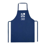 Einfache Kochschürze als Werbeartikel aus Polyester, 200 g/m2 farbe köngisblau Ansicht mit Druckbereich