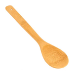 Salatlöffel aus natürlichem Bambus bedrucken lassen farbe holzton