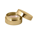 Lippenbalsam im Glas mit Deckel und Vanillearoma FSF 15 farbe gold