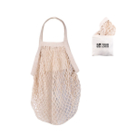 Netzbeutel aus Bio-Baumwolle, 100 g/m², Organic Cotton farbe beige Ansicht mit Druckbereich