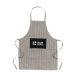 Schürze aus recycelter Baumwolle zum Bedrucken farbe schwarz zweite Ansicht