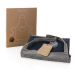Schürze aus recycelter Baumwolle zum Bedrucken farbe marineblau Ansicht mit Box