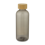 Recycling-Trinkflaschen mit Deckel aus nachhaltigen Bambus, 650ml farbe schwarz
