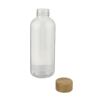 Recycling-Trinkflaschen mit Deckel aus nachhaltigen Bambus, 650ml farbe transparent zweite Ansicht