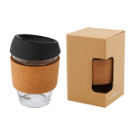 Coffee To Go Becher als Mehrweg für Mitarbeiter, 360 ml farbe schwarz Ansicht mit Tampondruck
