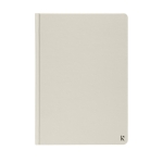 Hardcover-Notizbuch mit wasserfestem linierten Steinpapier, A5 farbe gebrochen weiß zweite Vorderansicht