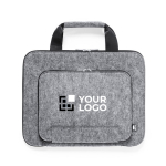 Nachhaltige Messetasche aus recyceltem RPET-Filz mit Logo Ansicht mit Druckbereich