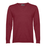 Pulli mit V-Ausschnitt aus Baumwolle und Polyamid 220 g/m2 THC Mailand farbe bordeaux