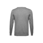 Pulli mit V-Ausschnitt aus Baumwolle und Polyamid 220 g/m2 THC Mailand farbe grau mamoriert dritte Ansicht