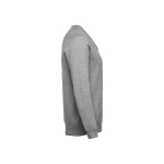 Pulli mit V-Ausschnitt aus Baumwolle und Polyamid 220 g/m2 THC Mailand farbe grau mamoriert vierte Ansicht