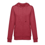 Damen-Sweatshirt aus Baumwolle und Polyester, 320 g/m2, THC Amsterdam farbe marmorrot