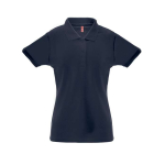 Damen Poloshirt aus Baumwolle und Polyester, 200 g/m2, THC Berlin farbe blau zweite Ansicht