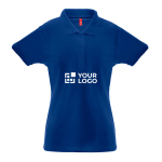Damen Poloshirt aus Baumwolle und Polyester, 200 g/m2, THC Berlin Ansicht mit Druckbereich