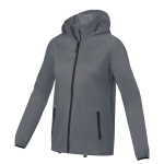 Wasserdichte Kapuzen-Damenjacke aus Nylon, 60 g/m2, Elevate Essentials farbe dunkelgrau