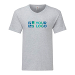 T-Shirt mit Logo bedrucken aus Baumwolle, 150 g/m2, Fruit of the Loom Ansicht mit Druckbereich