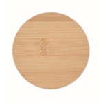 Runde Untersetzer aus Bambus mit Firmenlogo bedrucken farbe holzton zweite Ansicht