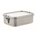 Große Lunchbox aus Edelstahl mit Trennwand, 1,2 L farbe silber