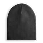 Unisex-Mütze aus softem elastischem RPET mit Logo bedrucken lassen farbe schwarz zweite Ansicht
