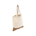 Baumwolltasche mit Korkboden und langen Henkeln, 160 g/m2 farbe beige fünfte Ansicht