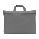 Messetasche aus Non-Woven-Stoff mit Reißverschluss und Tragegriff farbe grau erste Ansicht