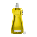 Faltbare Flasche aus BPA freiem PET mit Karabiner, 420ml farbe gelb erste Ansicht