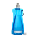 Faltbare Flasche aus BPA freiem PET mit Karabiner, 420ml farbe hellblau erste Ansicht