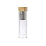 Flasche mit Tee-Ei und luftisoliert mit Deckel aus Bambus, 420ml farbe braun erste Ansicht