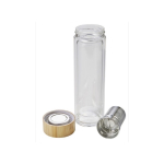 Flasche mit Tee-Ei und luftisoliert mit Deckel aus Bambus, 420ml farbe braun zweites Detailbild