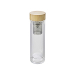Flasche mit Tee-Ei und luftisoliert mit Deckel aus Bambus, 420ml farbe braun siebte Ansicht