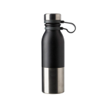 Tropfsichere Thermosflasche im eleganten Design bedrucken, 600ml farbe schwarz erste Ansicht