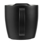 Doppelwandiger Thermosbecher mit Griff und rutschfestem Boden, 350 ml farbe schwarz erste Ansicht