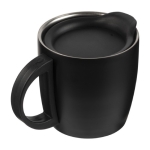 Doppelwandiger Thermosbecher mit Griff und rutschfestem Boden, 350 ml farbe schwarz erstes Detailbild