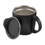 Doppelwandiger Thermosbecher mit Griff und rutschfestem Boden, 350 ml farbe schwarz drittes Detailbild