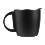 Doppelwandiger Thermosbecher mit Griff und rutschfestem Boden, 350 ml farbe schwarz vierte Ansicht