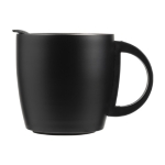 Doppelwandiger Thermosbecher mit Griff und rutschfestem Boden, 350 ml farbe schwarz fünfte Ansicht