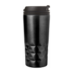 Becher mit geometrischem Muster und Trinköffnung im Deckel, 300ml farbe schwarz vierte Ansicht