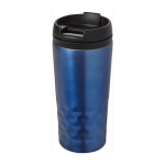 Becher mit geometrischem Muster und Trinköffnung im Deckel, 300ml farbe blau zweites Detailbild