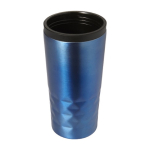 Becher mit geometrischem Muster und Trinköffnung im Deckel, 300ml farbe blau vierte Ansicht