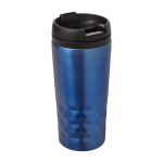 Becher mit geometrischem Muster und Trinköffnung im Deckel, 300ml farbe blau achte Ansicht