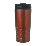 Becher mit geometrischem Muster und Trinköffnung im Deckel, 300ml farbe rot vierte Ansicht