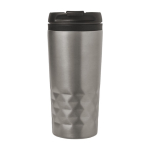 Becher mit geometrischem Muster und Trinköffnung im Deckel, 300ml farbe silber erste Ansicht