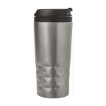 Becher mit geometrischem Muster und Trinköffnung im Deckel, 300ml farbe silber vierte Ansicht